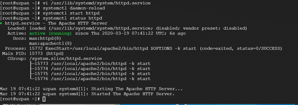 Centos7下安装设置Apache2.4.41网站服务器