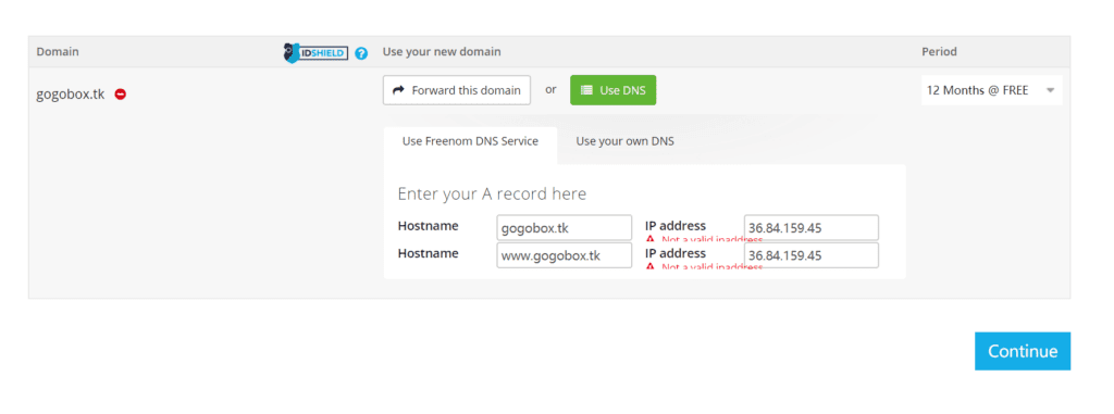 免费国外域名 Freenom.com 免费注册.TK .ML .GA .CF .GQ