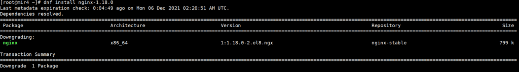 安装指定版本的nginx