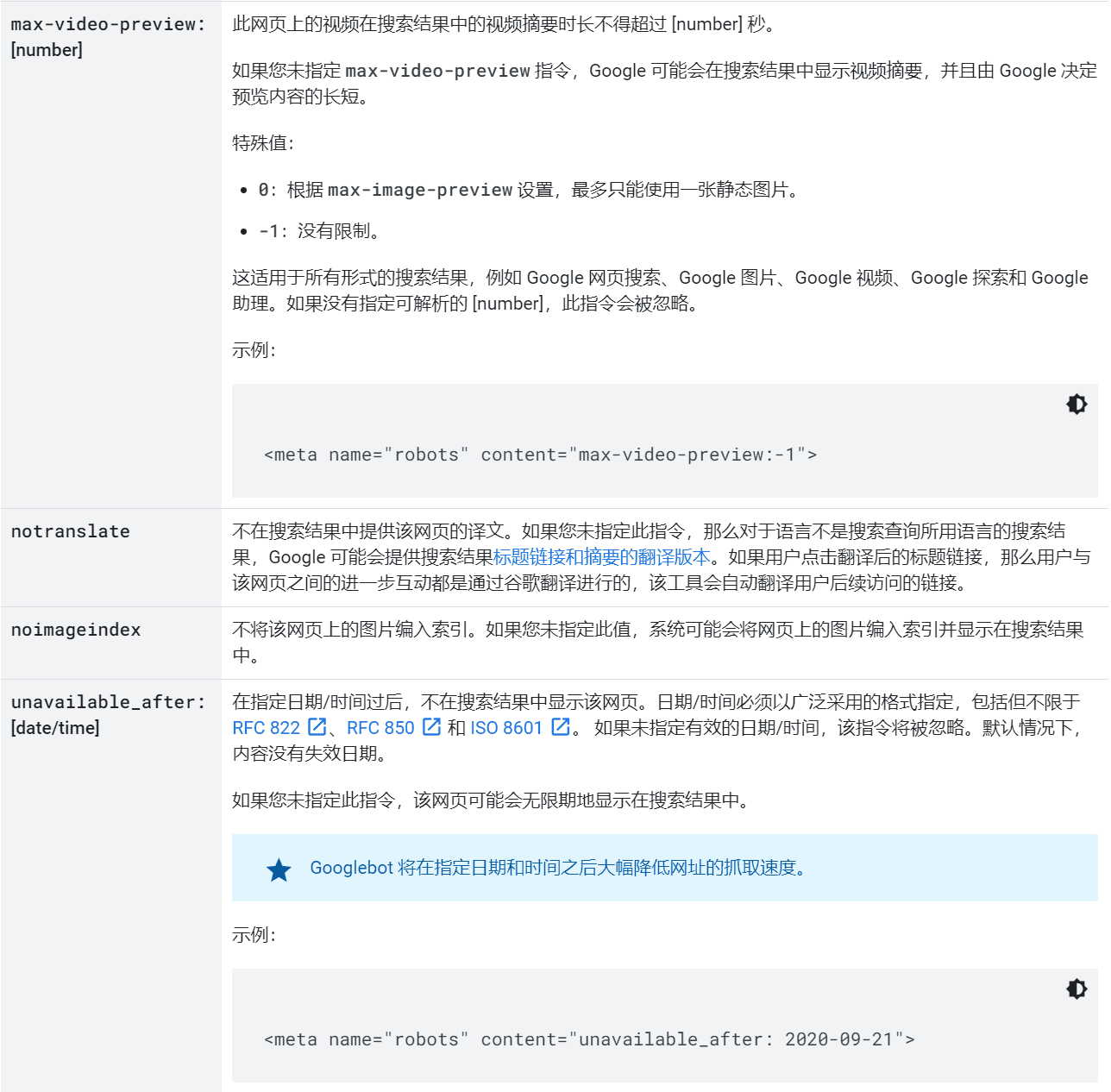 有效的索引编制指令和内容显示指令