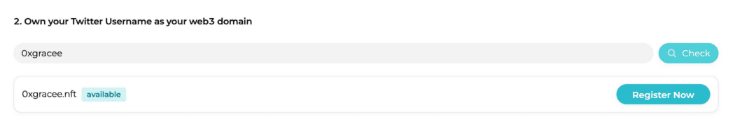 免费申请您的 NFT域名，将您的 Twitter 转换为 Web3 身份-4
