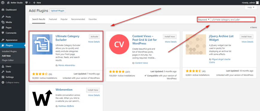 如何在 WordPress 首页隐藏特定类别文章？-1