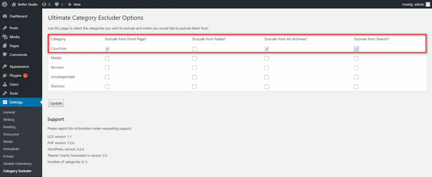 如何在 WordPress 首页隐藏特定类别文章？-2