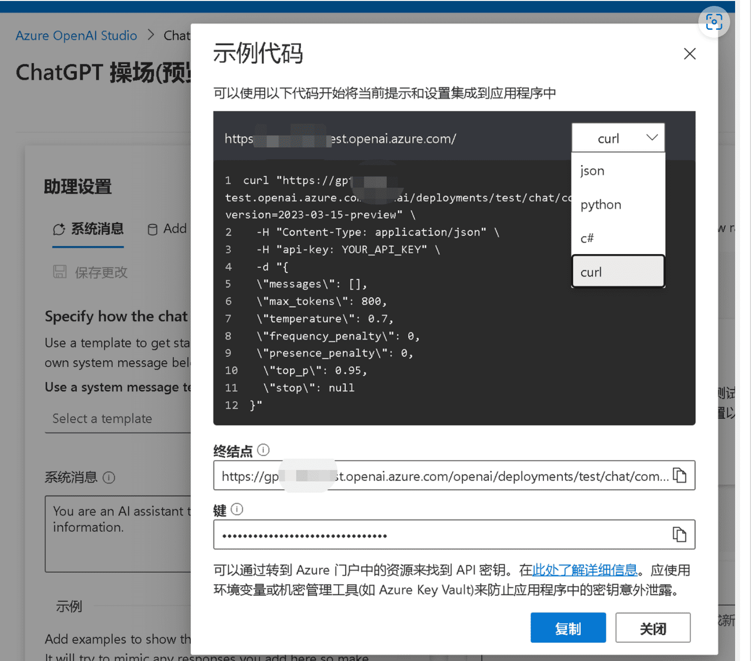 Azure OpenAI 服务免费一键部署 Web 应用服务-4