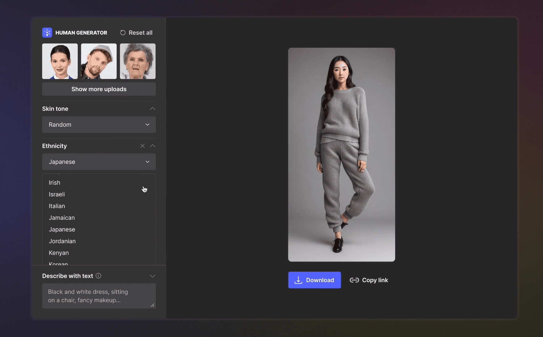 Human Generator AI人类生成器 实时生成真实全身照-1