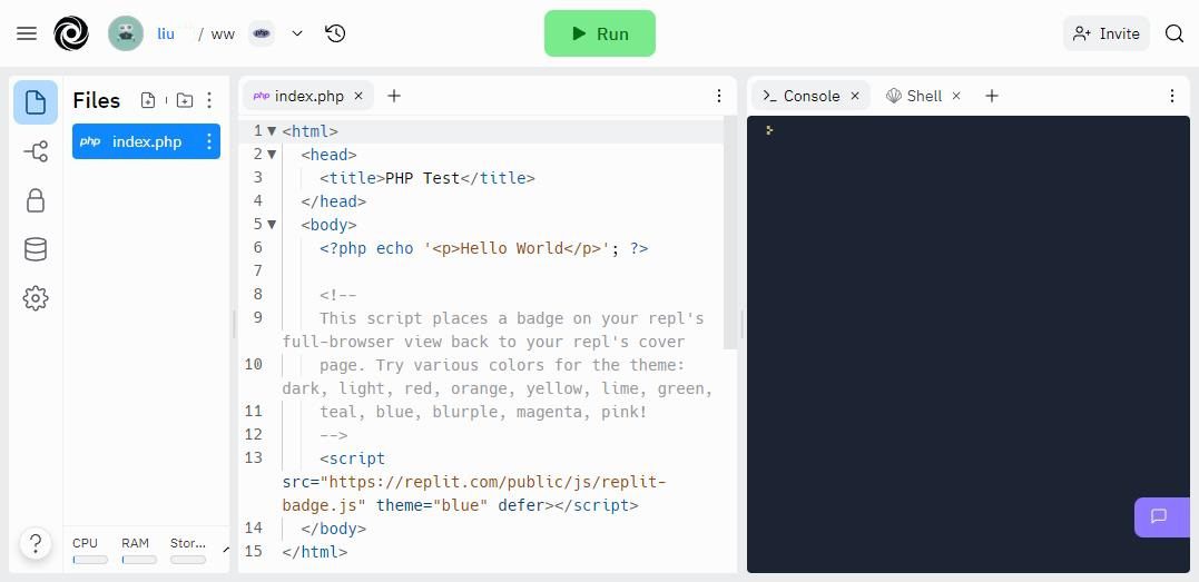 Replit 免费搭建云服务器PHP+MySQL网站-3