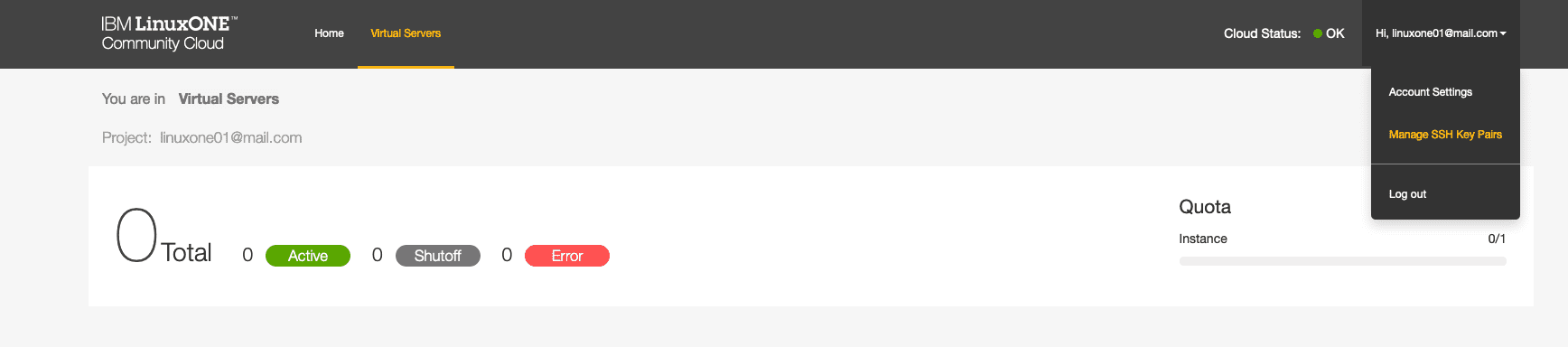 LinuxONE申请注册以及部署教程-6