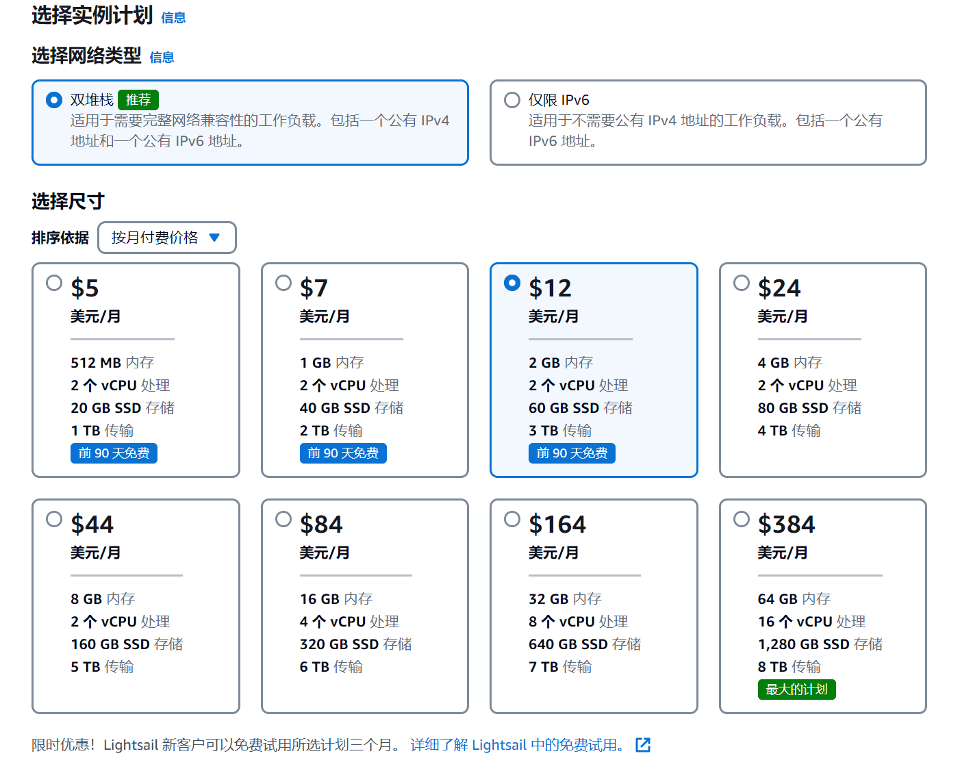 在AWS亚马逊云中使用Lightsail搭建Cyber​​​​Panel Linux主机面板-1
