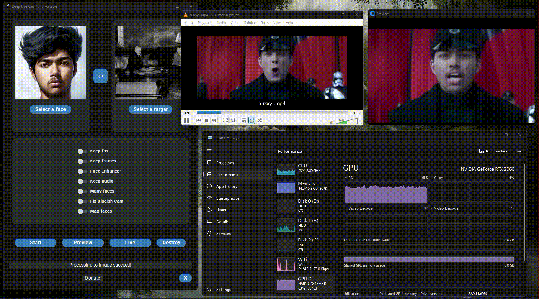 Win+Mac 直播换脸工具下载， Deep Live Cam 基于AI实时换脸-2