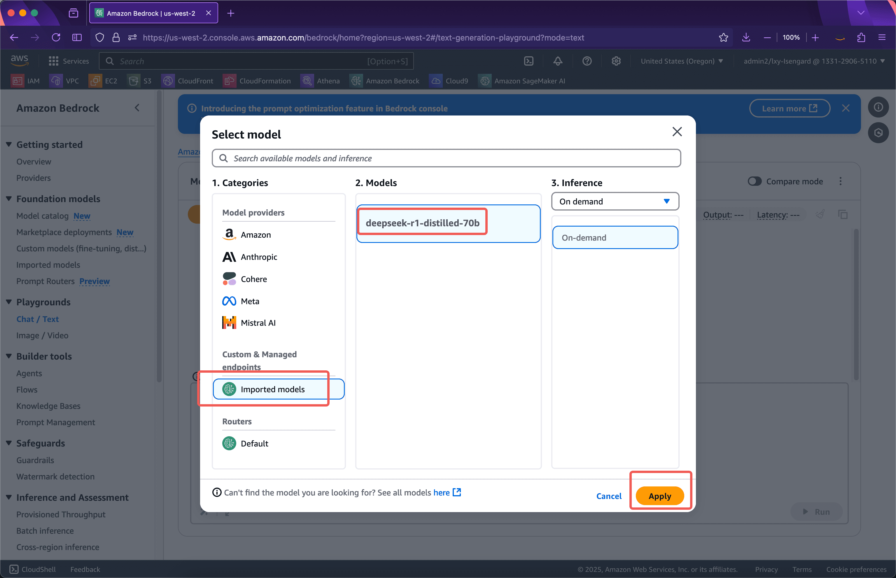 如何在 AWS Bedrock 上部署 DeepSeek R1 的 Llama 70B 自定义模型，零基础指南！-8