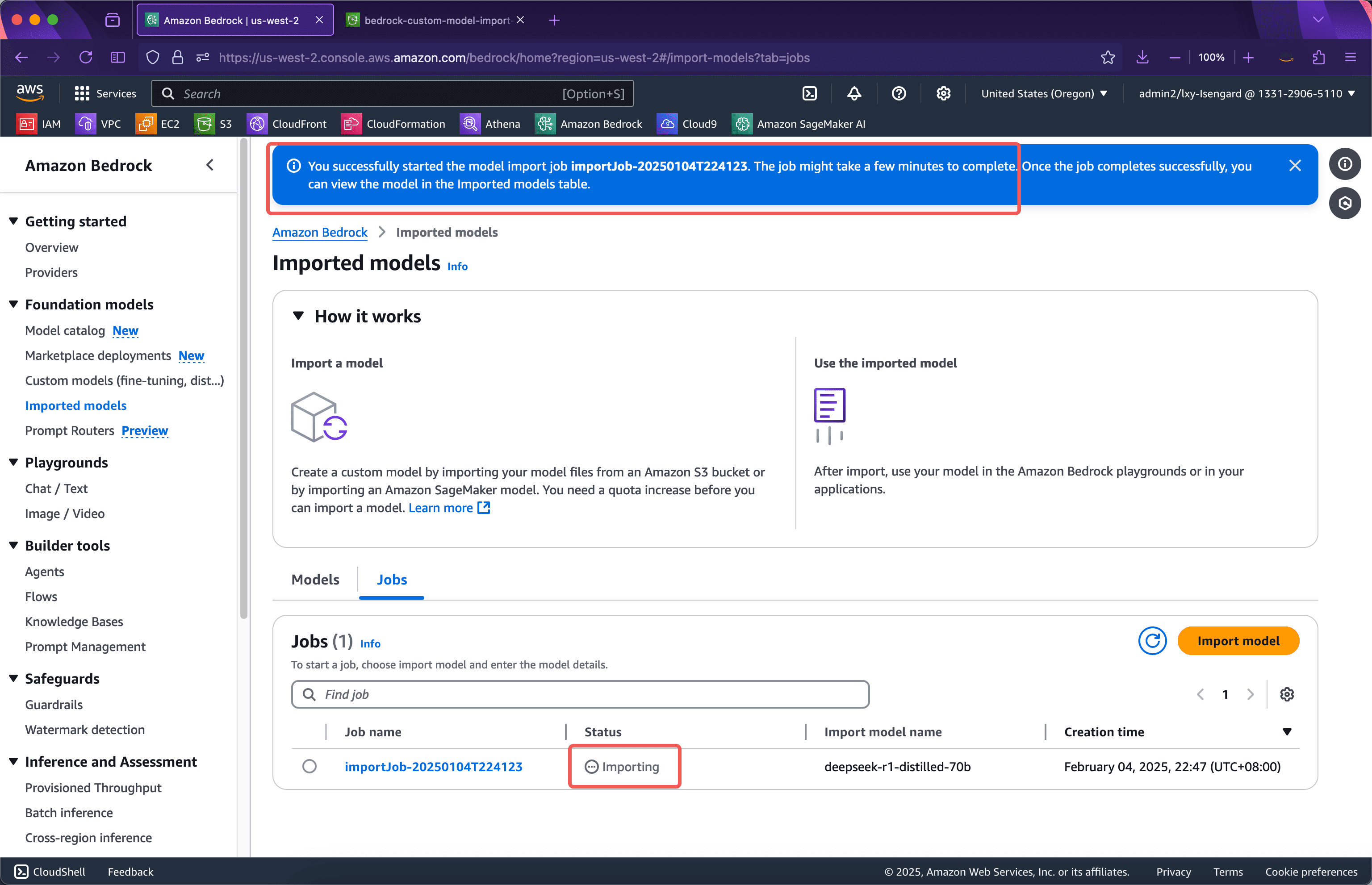 如何在 AWS Bedrock 上部署 DeepSeek R1 的 Llama 70B 自定义模型，零基础指南！-5